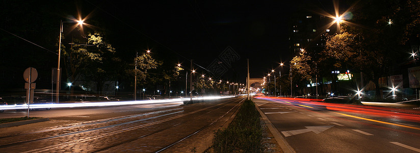 城市夜间交通量图片