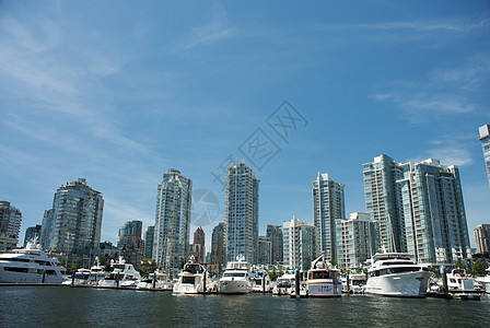 不列颠哥伦比亚省温哥华市水路摩天大楼照片码头风景天空港口景观世界建筑物图片