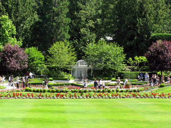 不列颠哥伦比亚省维多利亚州布查特花园照片风景地标树木公园冥想植物旅行美丽游客图片