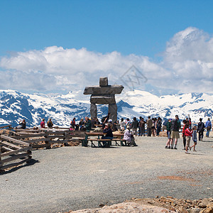 夏季惠斯勒山高峰会议冰川天空滑雪山旅行假期风景照片滑雪山脉哨子图片