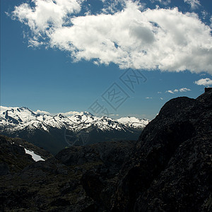 夏季惠斯勒山高峰会议冰川旅行哨子滑雪山环境荒野美丽顶峰首脑风景图片