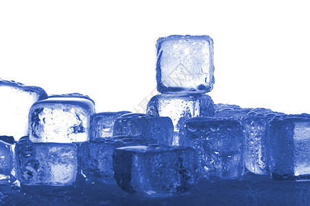 冰雪方块白色冰块融化气泡冻结立方体冷藏蓝色图片
