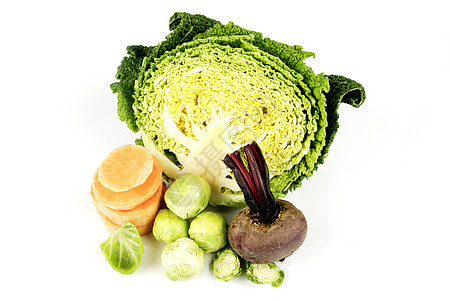 半个菜根和豆芽卷心菜沙拉市场蔬菜饮食食物营养土豆生长收成美食图片