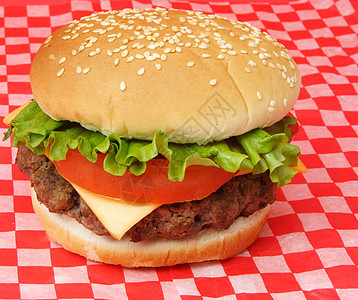汉堡包食物芝麻小吃包装种子午餐面包瓷砖包子正方形图片