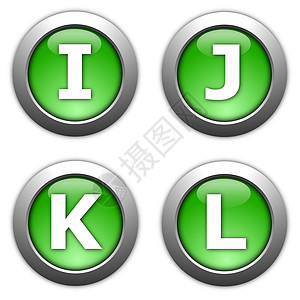 互联网按钮按键字母绿色字体白色插图网站收藏网络数字金属图片