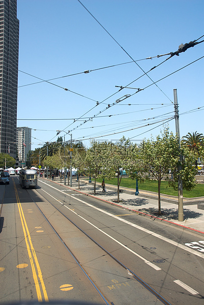 SF 下城街都市电源线城市风光房子街道旅游摄影目的地天空图片