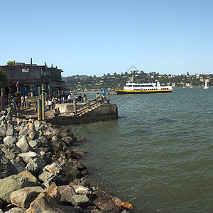 索萨利托 美国马林州旧金山湾的一个小镇建筑村庄旅游风光景观都市海岸线结构人居环境图片