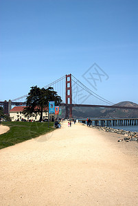 加利福尼亚 旧金山 金门大桥目的地摄影运输工程钢缆旅游天空天际红色城市图片