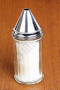 糖瓶倾斜白色玻璃咖啡颗粒状金属食物饮食餐厅营养图片