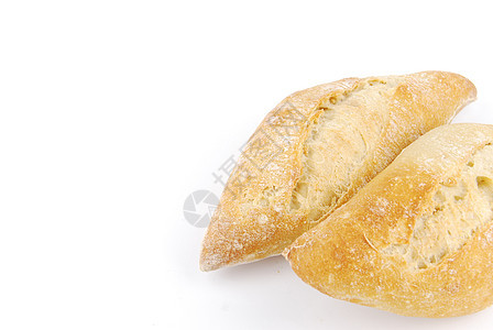 新鲜白面包和自制白面包工作室白色谷物食物早餐粮食硬皮种子小麦棕色图片