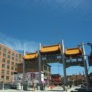 温哥华唐人城装饰品国际城市摄影访客旅行吸引力餐厅社区游客图片