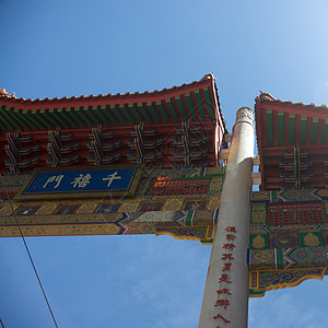 温哥华唐人城访问国际吸引力旅行餐厅天空摄影蓝色游客商店图片