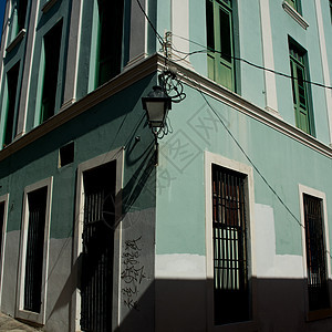 波多黎各旧圣胡安街道旅游假期都市建筑外观色彩风光城市热带图片