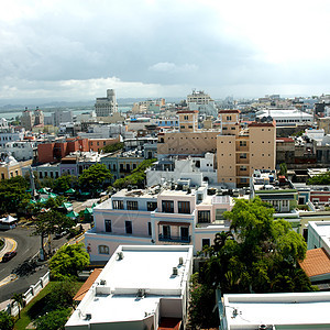 波多黎各旧圣胡安目的地游客街道都市文化热带外观旅游房子省会图片
