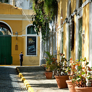波多黎各旧圣胡安目的地外观都市建筑假期游客色彩鹅卵石城市风光图片