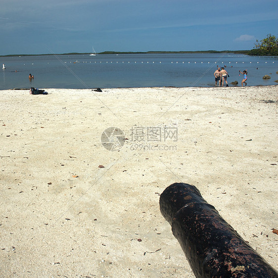 美国佛罗里达州西主要海滩公园蓝色游泳钥匙天空地平线旅行海岸假期摄影图片