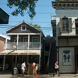 佛罗里达州基城市中心西部街道假期风景热带游客旅行访客摄影旅游图片