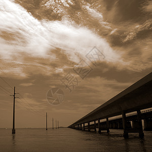 七里大桥戏剧性海景地平线钥匙旅行水道天空海洋图片
