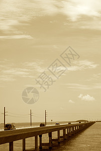 七里大桥水道戏剧性海洋地平线天空旅行钥匙海景图片