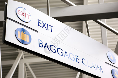 G 行李索赔和撤离标志运输出口旅行飞机场图片