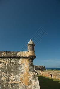 El Morro堡垒 旧圣胡安地标目的地国家摄影热带水平旅游历史城市建筑学图片