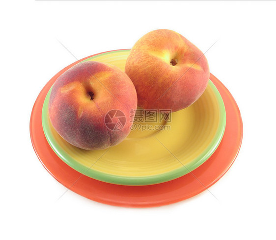 桃桃子饮食盘子水果生物橙子甜点健康黄色红色图片