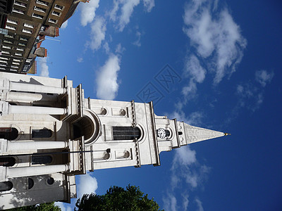 基督斯皮塔尔菲尔德教会信仰精神崇拜白色蓝色建筑钟楼历史性宗教图片