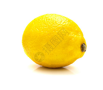 成熟的多汁柠檬水果食物热带黄色白色背景图片