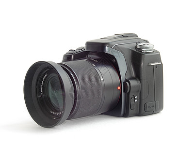 黑色照相机乐器摄影师像素阴影相机兜帽光学反射桌子镜片图片