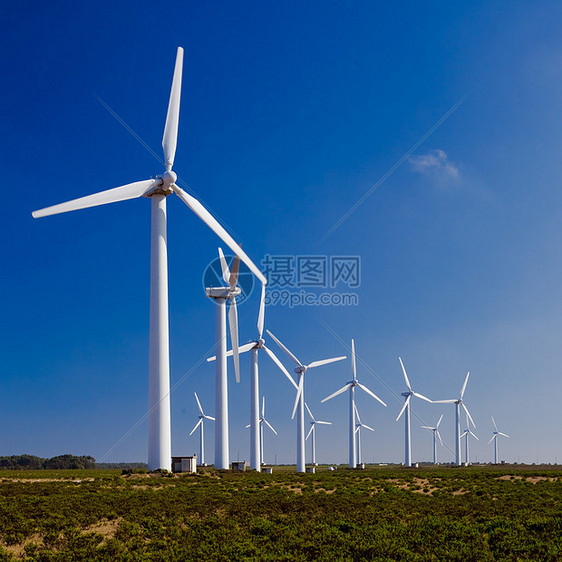风涡轮技术全球发电机活力风力轮机天空场地生态创新图片