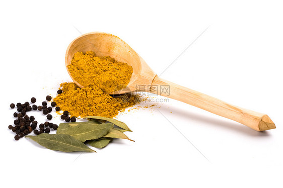 香料食物绿色树叶植物宏观棕色烹饪白色黄色芳香图片