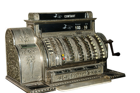 重要现金登记簿机器收银员金属计算器古董货币图片