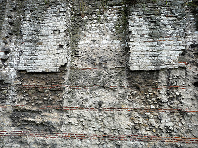 古罗马伦敦长城历史地标风化石方石工历史性建筑石墙图片