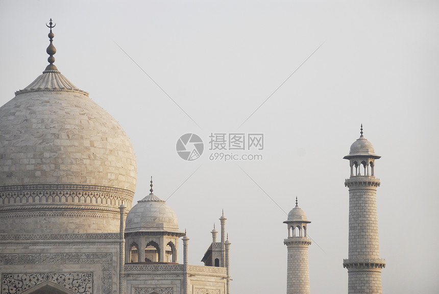 印度的Taj Mahal假期旅游帝国天空宗教游客建筑学寺庙文化大理石图片