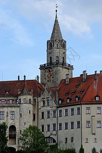 西庸城堡西格鲁宁堡花园主权建筑学林根贵族庄园建筑城堡别墅王子背景