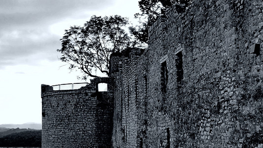 胡亨内芬城堡堡垒斗争废墟建筑中年建筑学骑士石头贵族黑暗时代图片
