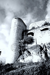 胡亨内芬城堡建筑学黑暗时代残骸房子斗争堡垒贵族东容石头建筑图片