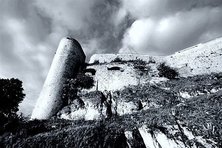 胡亨内芬城堡建筑黑暗时代建筑学骑士堡垒废墟石头贵族东容斗争图片