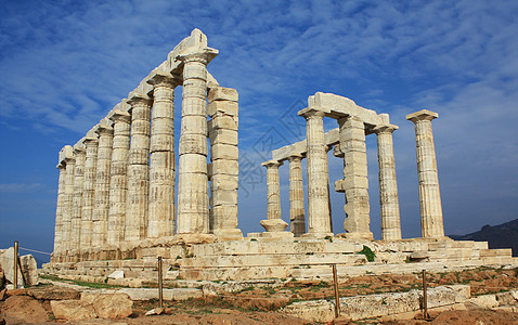 希腊波塞冬神庙的废墟图片