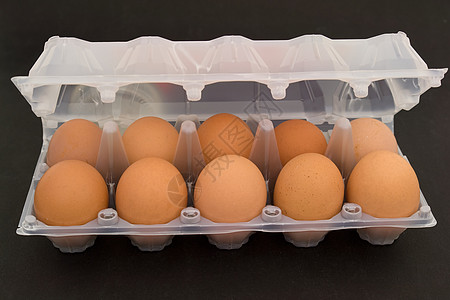 包装中十个鸡蛋食物脆弱性白色生育力宏观图片