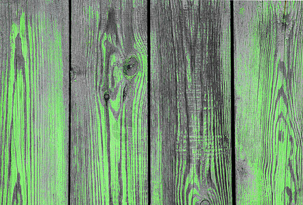 旧木材上的绿色涂料图片