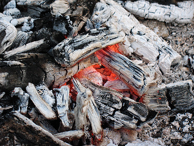 热调味剂火焰橙子红色余烬炙烤壁炉篝火木头辉光黑色图片
