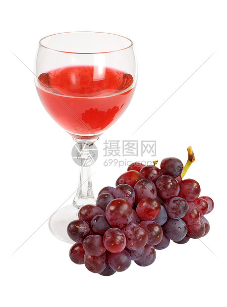 红酒和葡萄集群图片