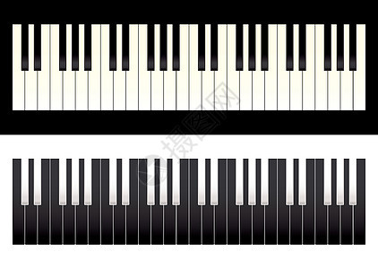 钢琴键盘对比图片