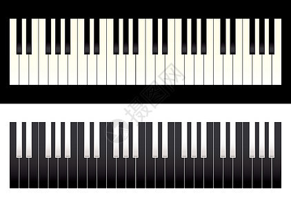 钢琴键盘对比背景图片
