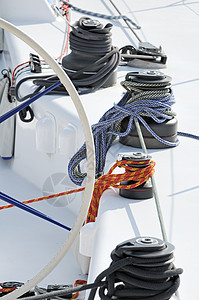 游艇工具航海运输血管帆船方向盘航行索具甲板绳索图片