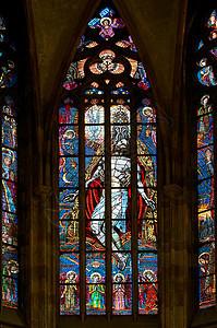 圣三一建筑学艺术灰色窗户灰色画玻璃板玻璃宗教历史彩色图片