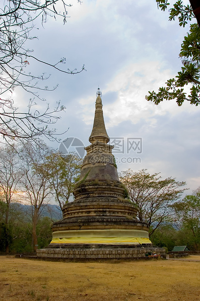 佛教圣约信徒寺庙金子石头宝塔佛塔佛教徒雕塑旅游文化宗教图片