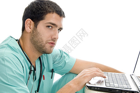 膝上型医生工作电脑职业成人检查治疗卫生乐器键盘外科图片