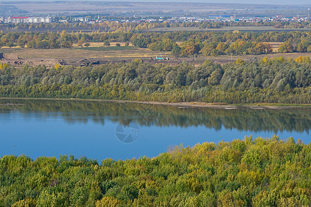河流的风景乌法全景城市地平线场景天空蓝色图片